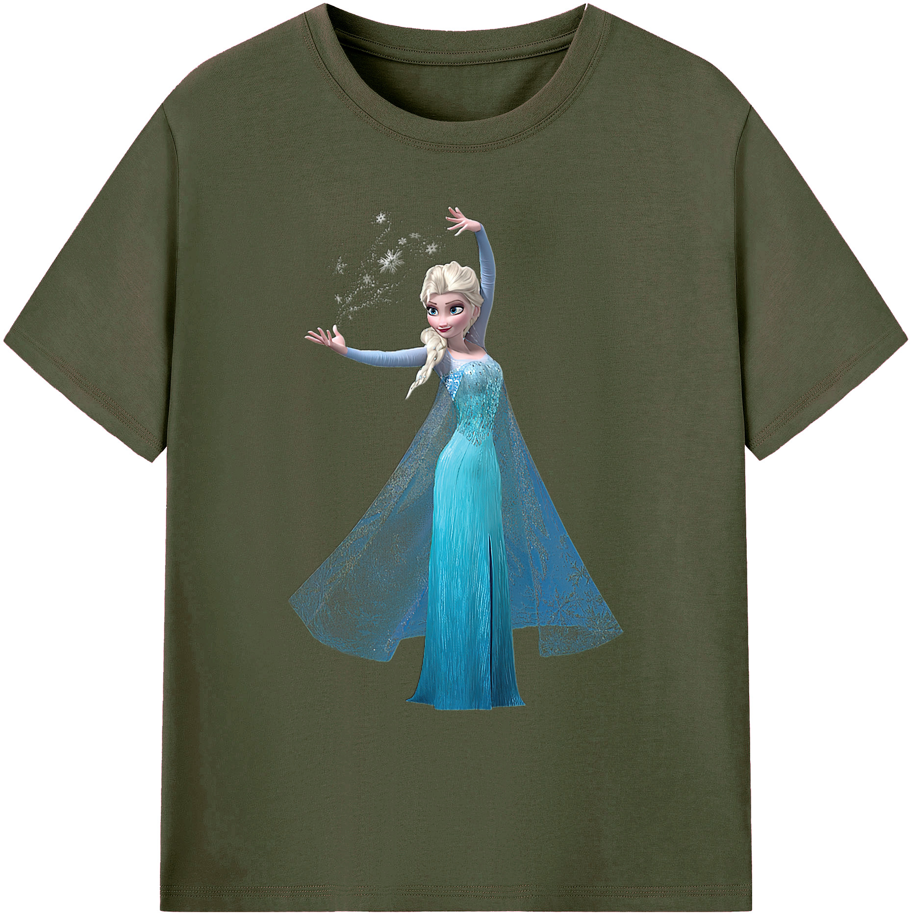 （画像用） アナと雪の女王 アンナ エルサ Frozen Anna Elsa 綿100％ メンズ半袖Tシャツ｜肌触りやわらか＆通気性